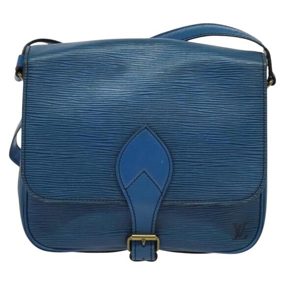 LOUIS VUITTON Epi Cartouchiere MM Shoulder Bag Blue M52245 - Picture 13 of 16